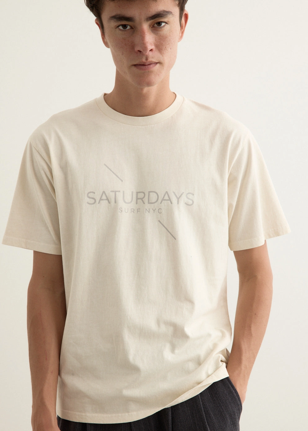 Modern Design Spring Freshness Surf Pigment Dye Short Sleeve T-Shirt