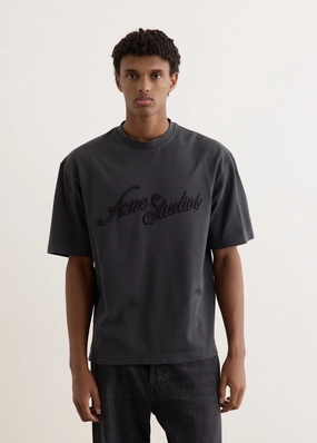 Curved Hem Exford Pique Tourist Logo T-Shirt