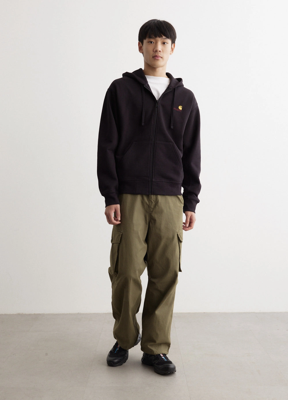 Flexible Fit Engineering Hooded American Script Jacket