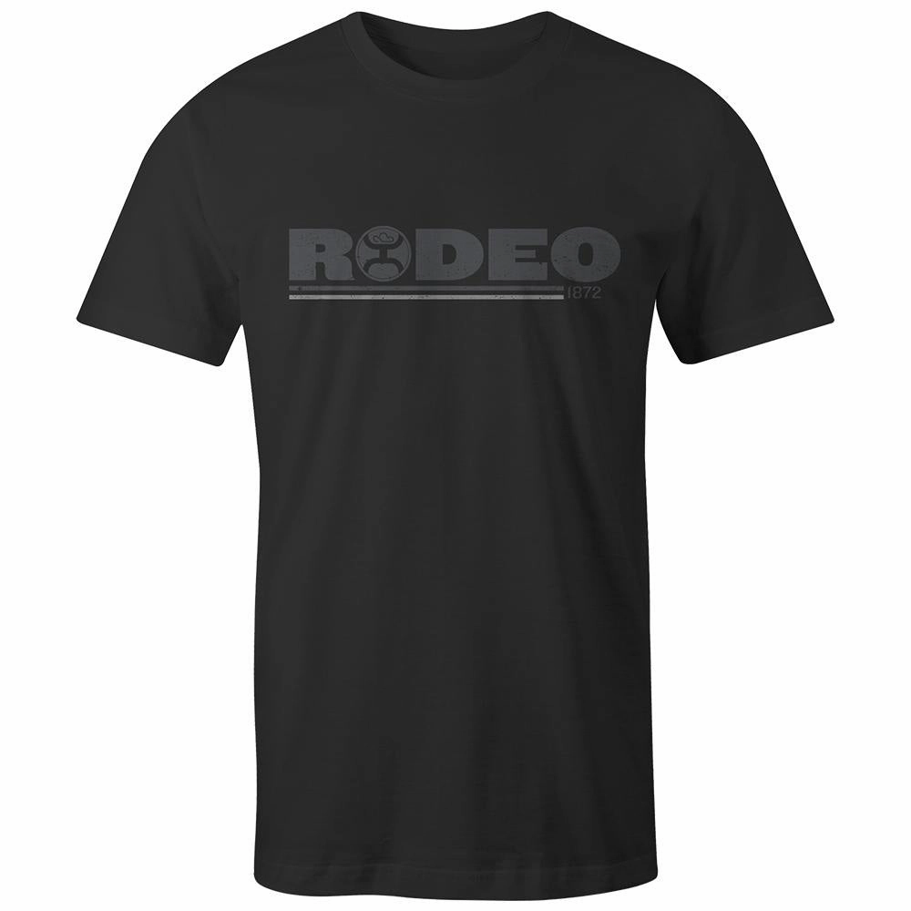 Stylish Design Hooey Black and Grey Rodeo Logo Tee