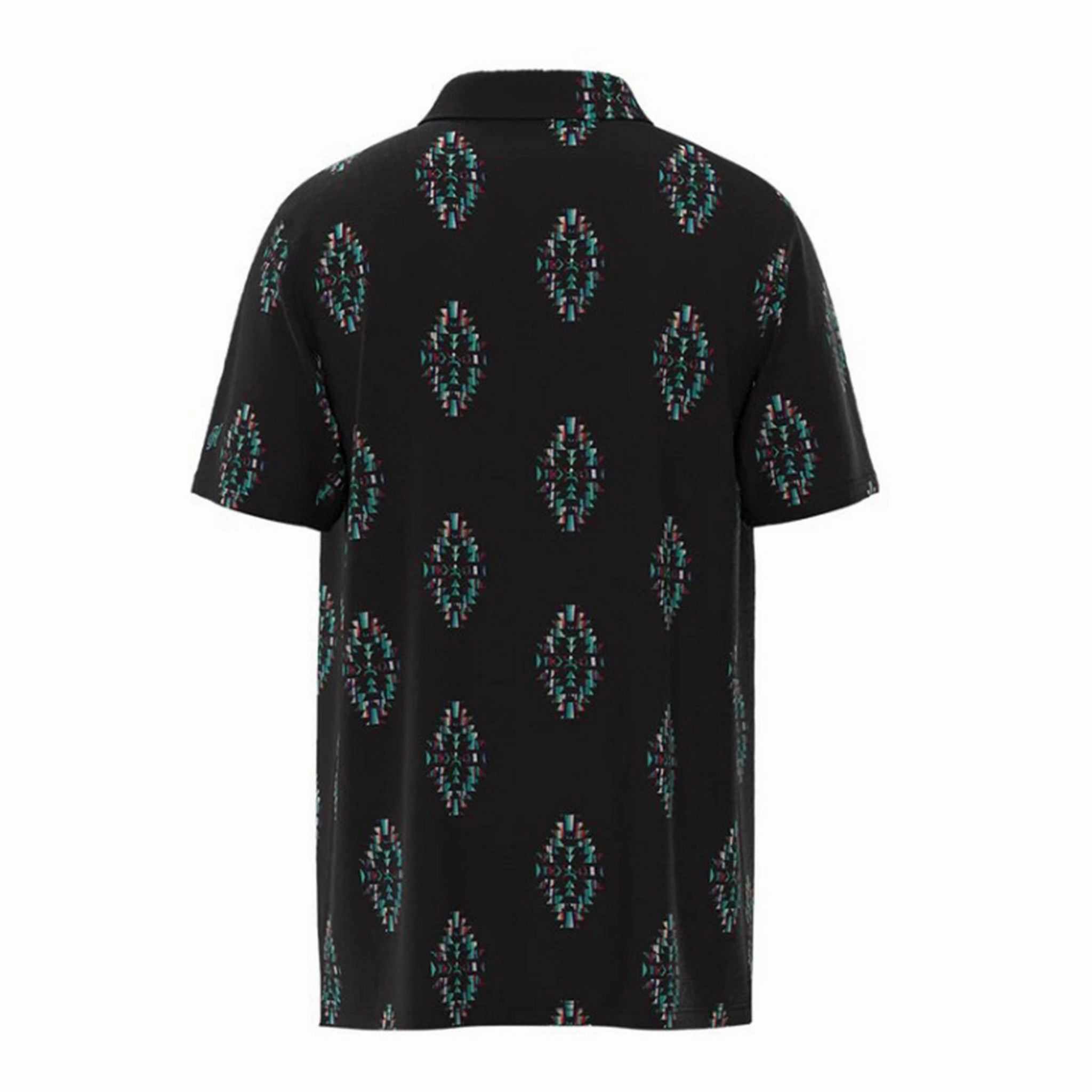 Edgy style Hooey Men's Aztec Golf Black & Turquoise Polo Shirt