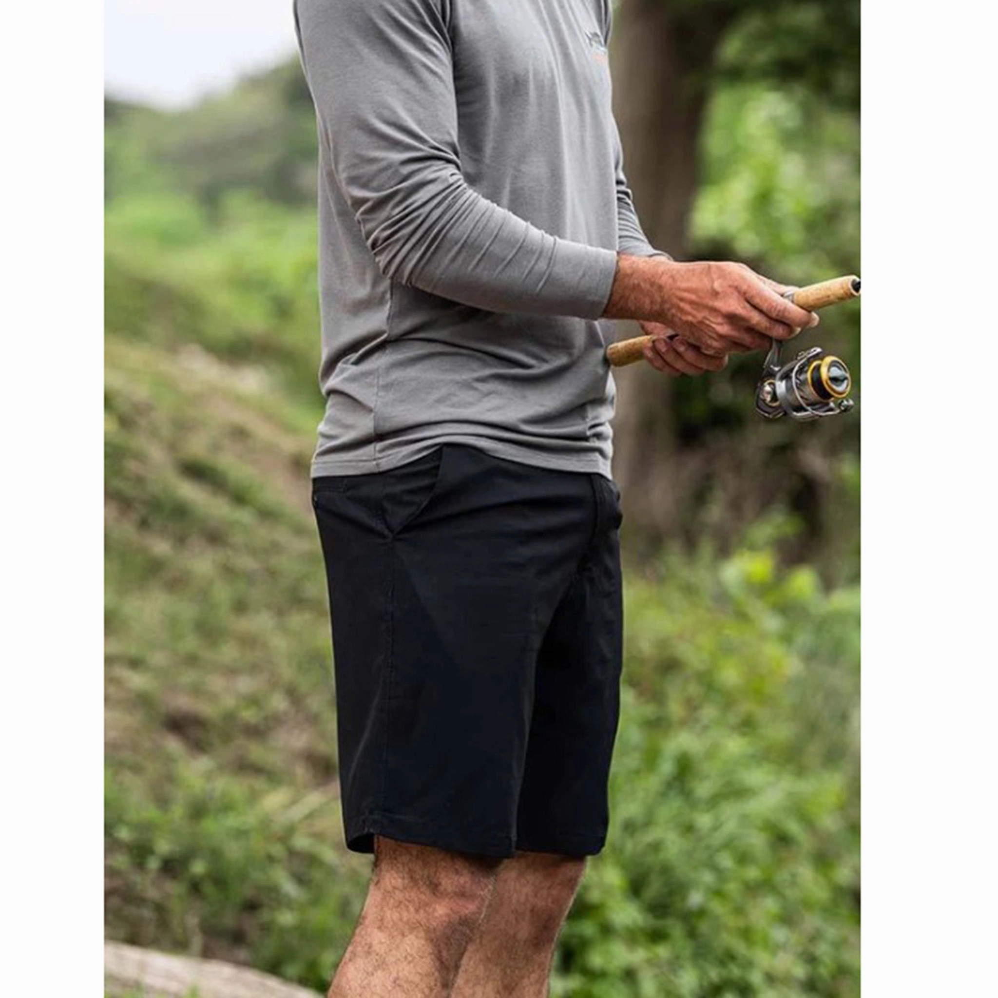 Hooey Men's Black Hybrid Shorts Popular Option