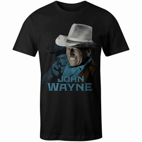 Structured Shoulder Support Hooey Men's Black John Wayne Tee