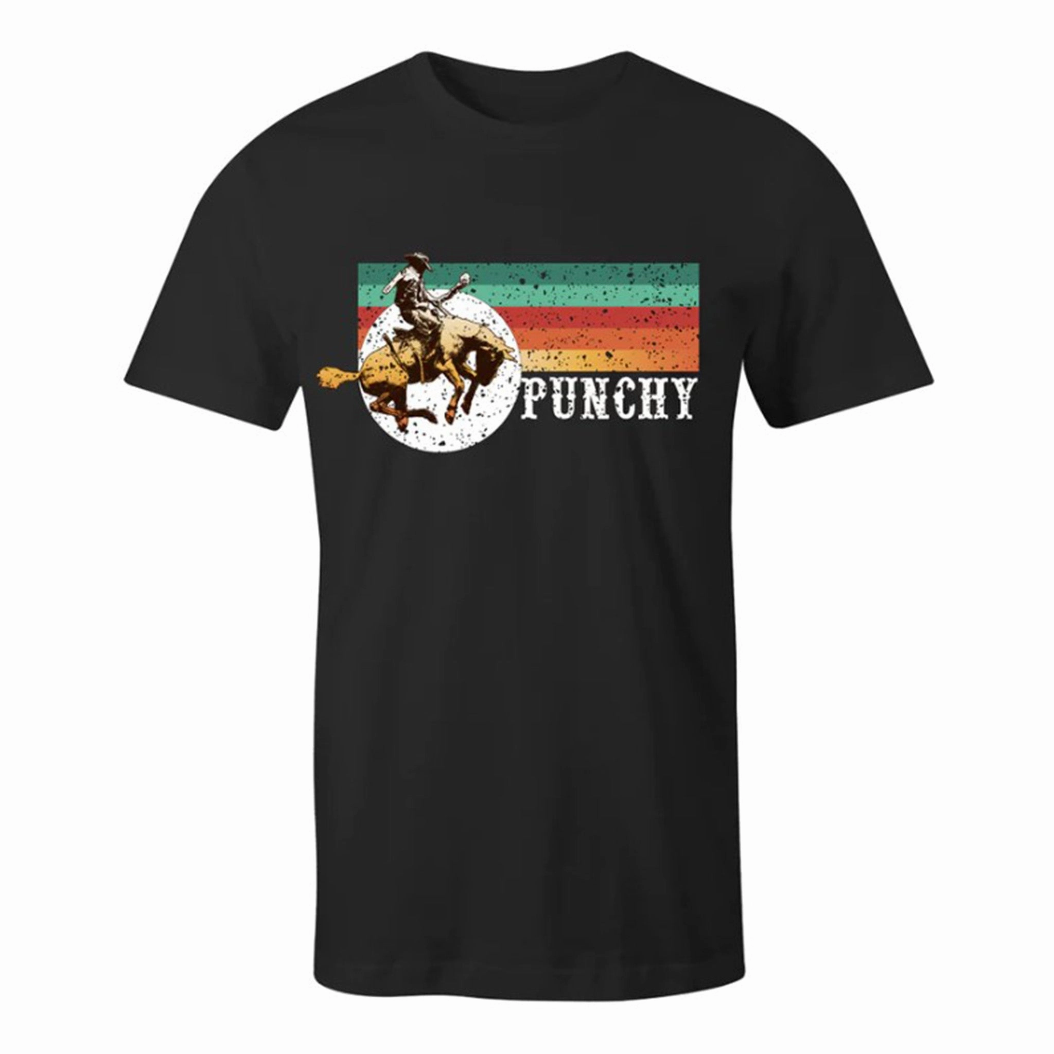 Classic Color Affordable Luxury Hooey Men's Black with Serape Punchy T-Shirt