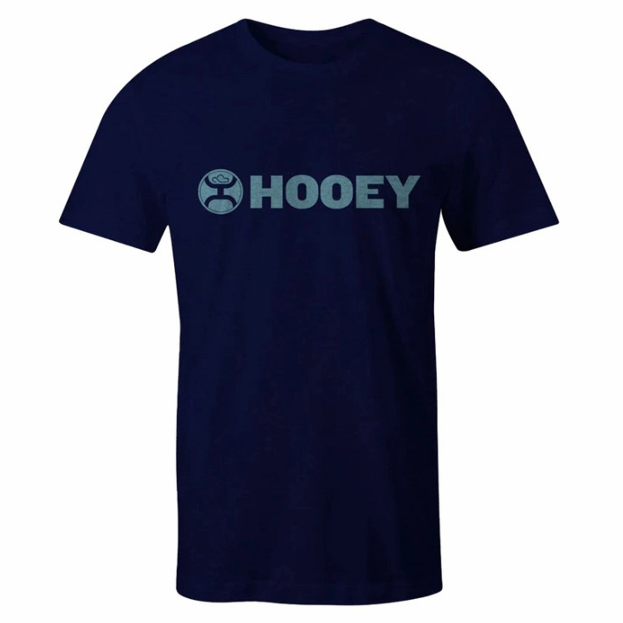 Hooey Men's Blue Grey Lock Up Tee Premium Pima Cotton EasyCare Fabric