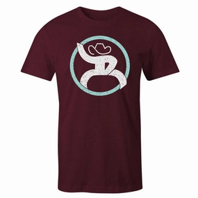 Hooey Men's Cranberry Roughy T-Shirt Structured Collar