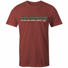 Anti Pilling Treatment Hooey Men's Crimson Serape Rodeo Tee