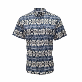 Hooey Men's "Sol" Aztec Pearl Snap Short Sleeve Shirt Roomy Cut