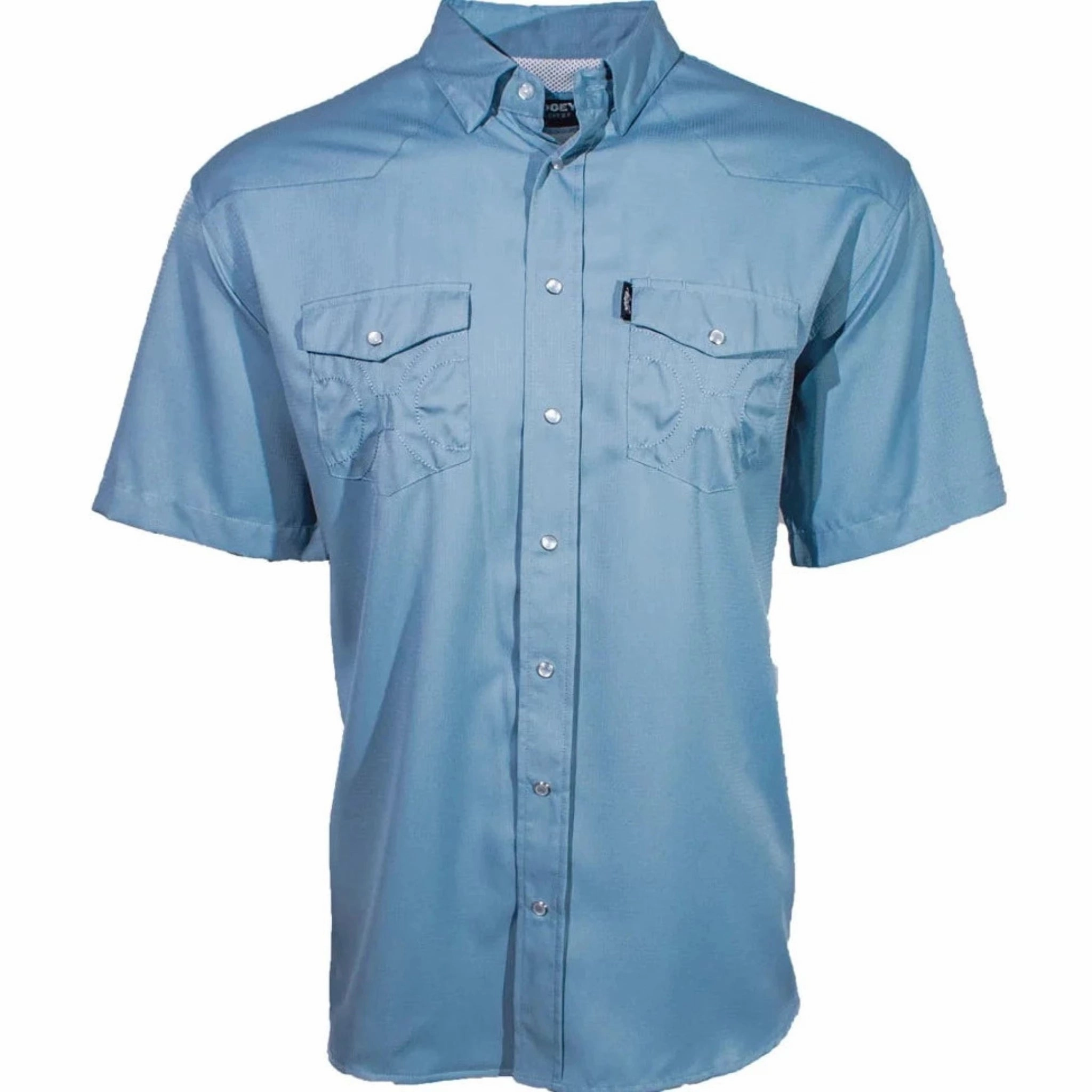 Double Needle Hemming Oversized style Hooey Men's SOL Blue Shirt