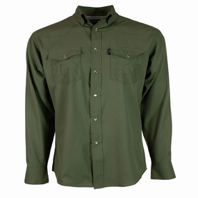 Hooey Men's SOL Olive Western Shirt decorative element