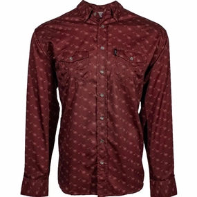 Hooey Men's SOL Red Agave Shirt Bold Print