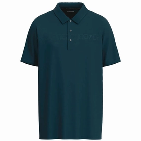 Oversized Fit Sustainable Weave Hooey Men's Teal Embossed Polo