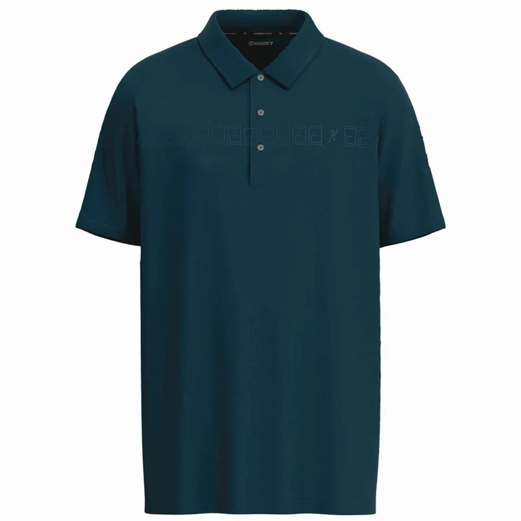 Oversized Fit Sustainable Weave Hooey Men's Teal Embossed Polo
