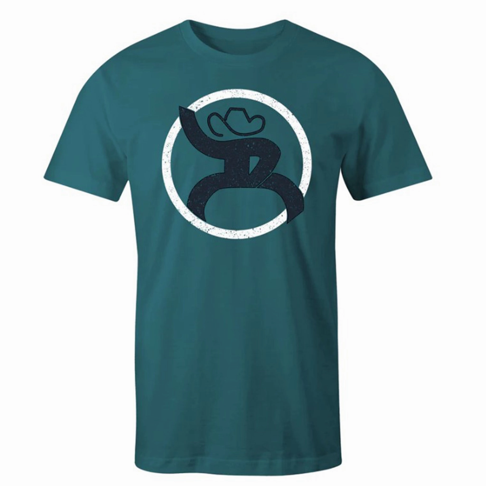Hooey Men's Teal Roughy 2.0 Logo T-Shirt Workwear Style