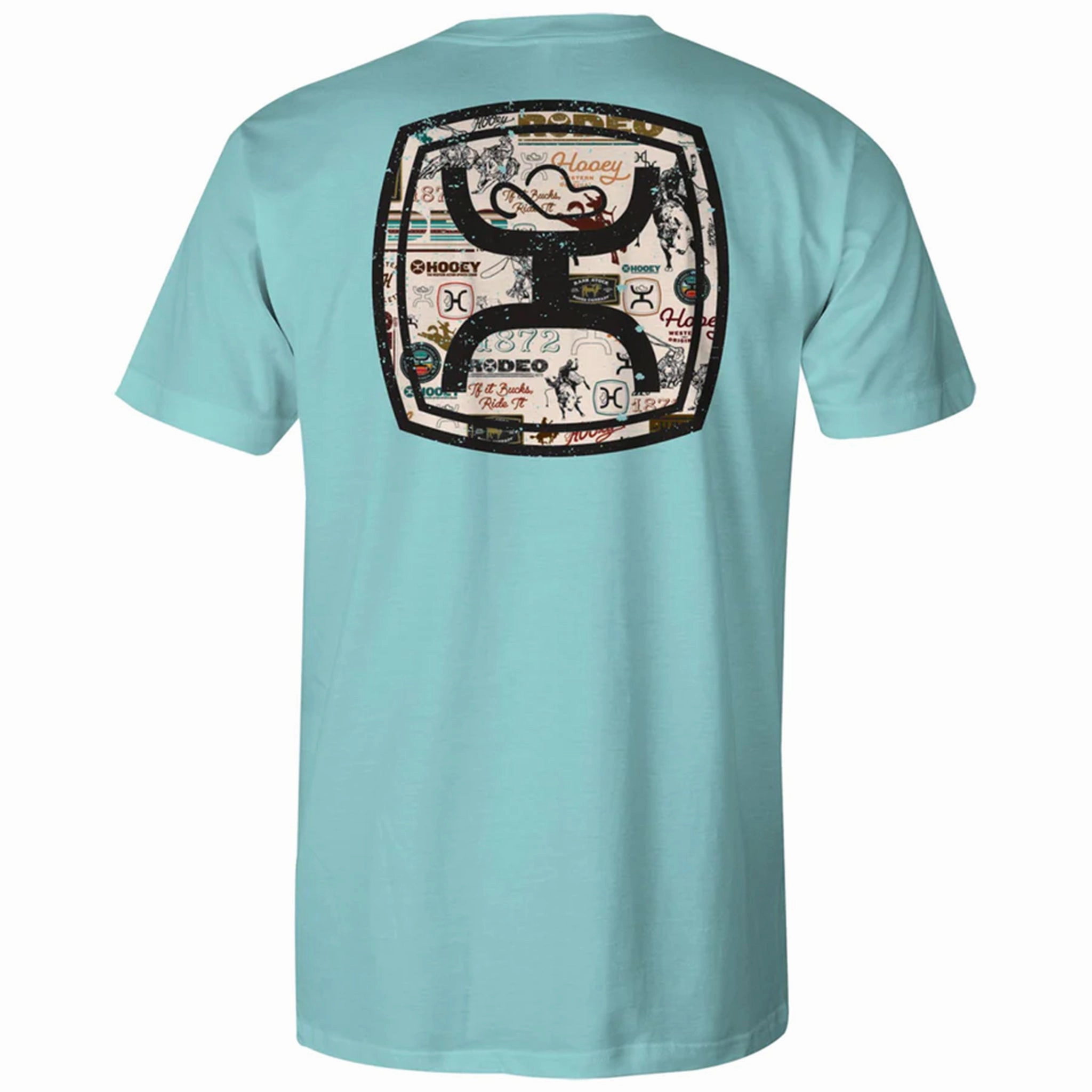 Hooey Men's Turquoise Aztec Zenith Tee Polished Placket