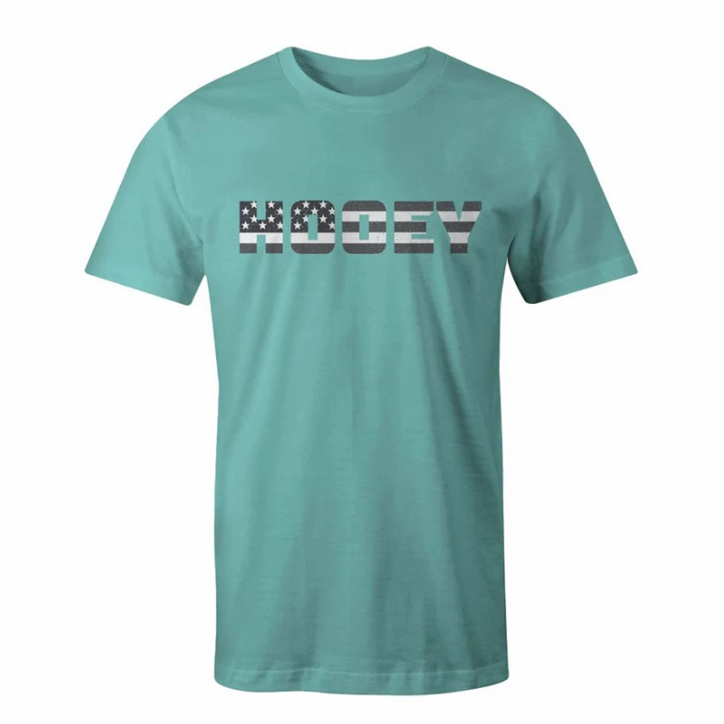 Hooey Men's Turquoise Patriot Tee Minimalist Style