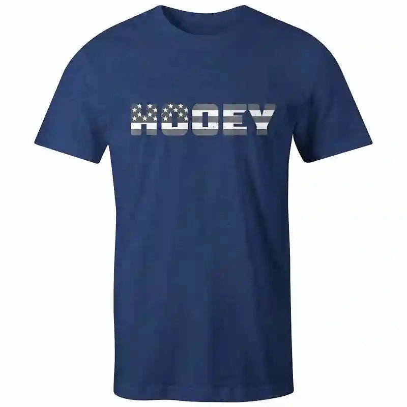 Hooey Navy Patriot Tee Multi Functional Pockets Fitted Shape