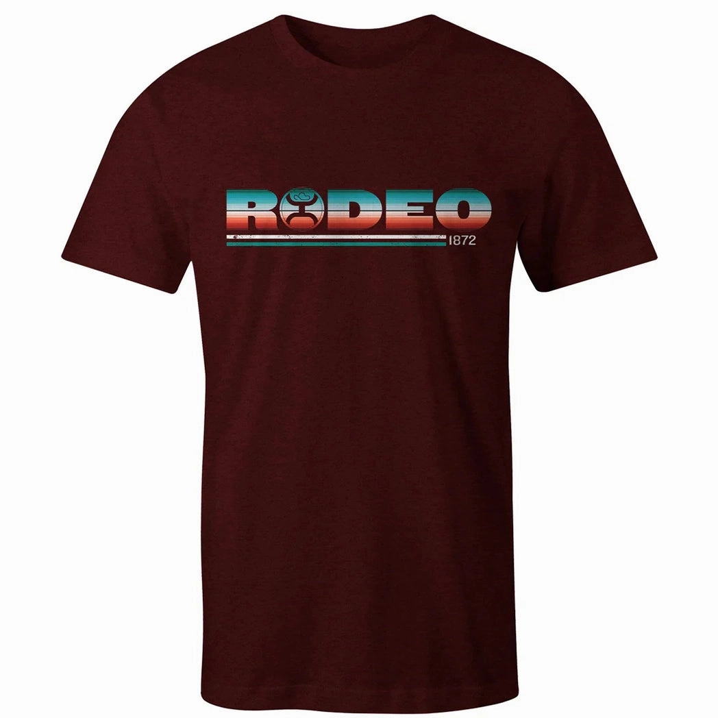 Hooey "RODEO" T-shirt in Cranberry Ruffle Edge