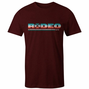 Hooey "RODEO" T-shirt in Cranberry Ruffle Edge