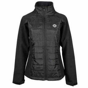 Rainy Day Option WaterResistantFabric Hooey Women's Black Softshell Jacket