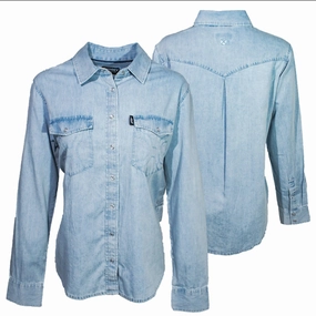 Hooey Women's Chambray Denim Shirt Softened Edges