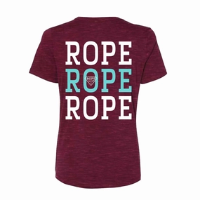 Hooey Women's Cranberry Rope Tee Breathable fabric StainRepellentCoating
