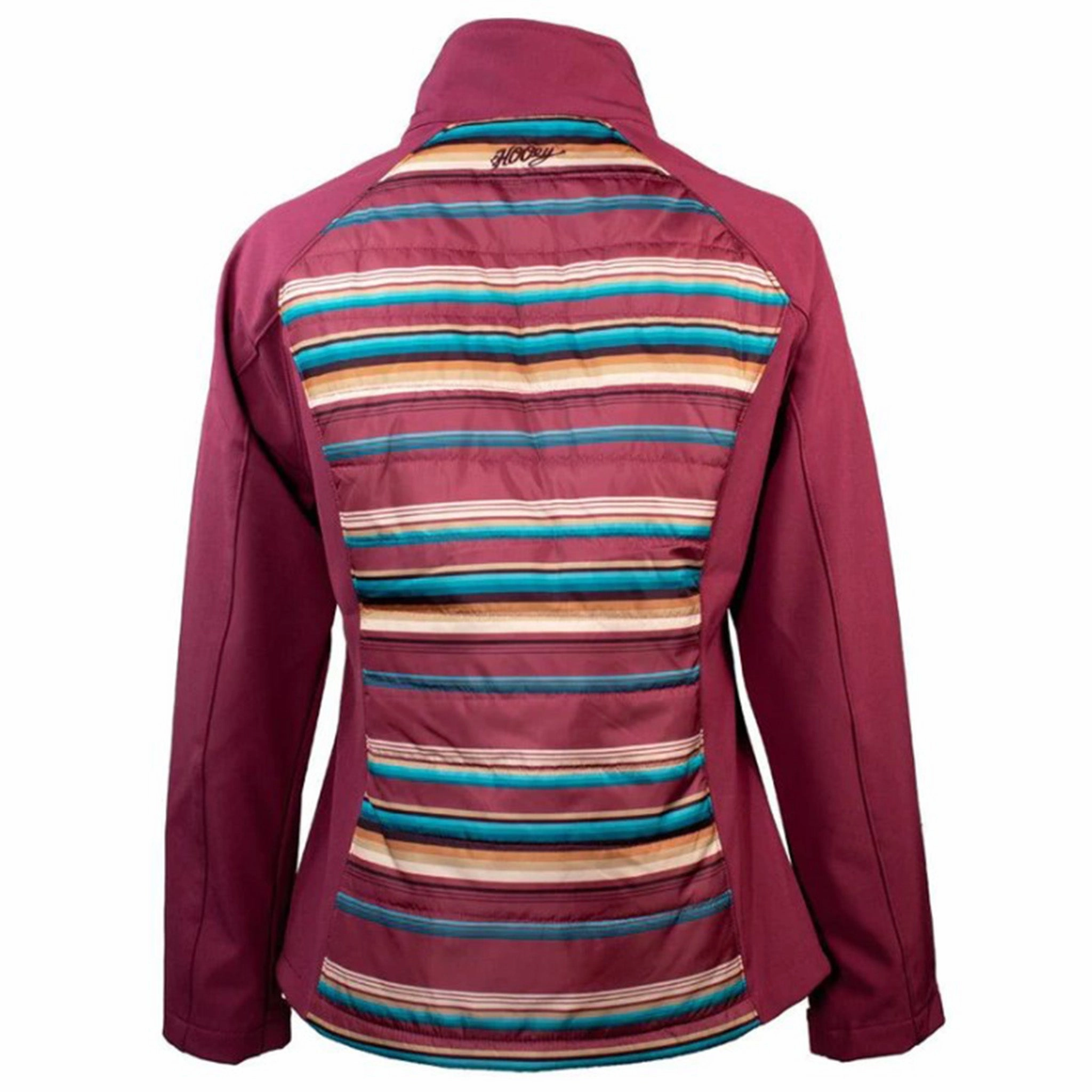 Hooey Women's Pink/Turquoise Striped Jacket EcoFriendly Dye Adjustable Cuff System