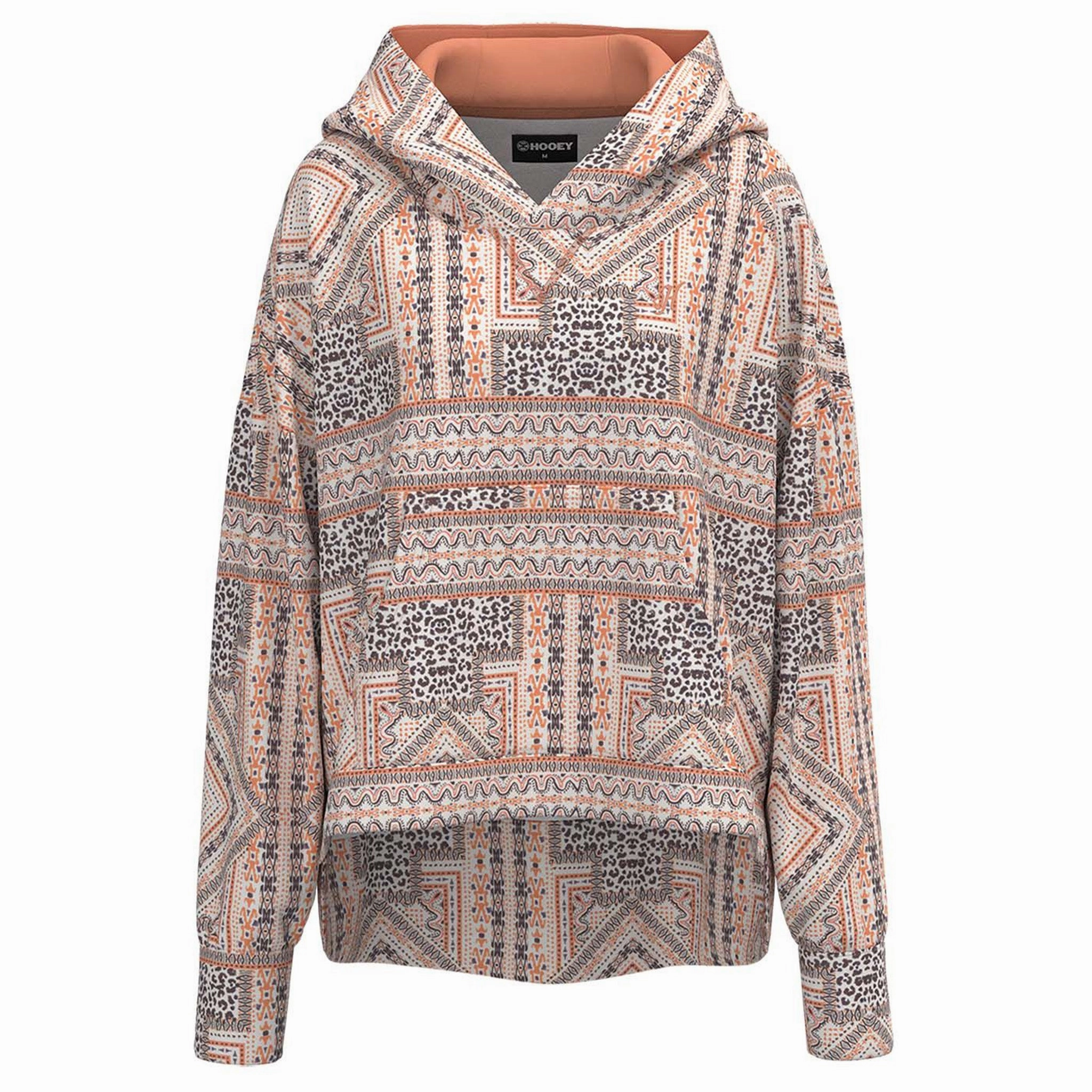 Hooey Women's "Roomy" Aztec Hoodie Modular Attachment System Winter Layering Piece