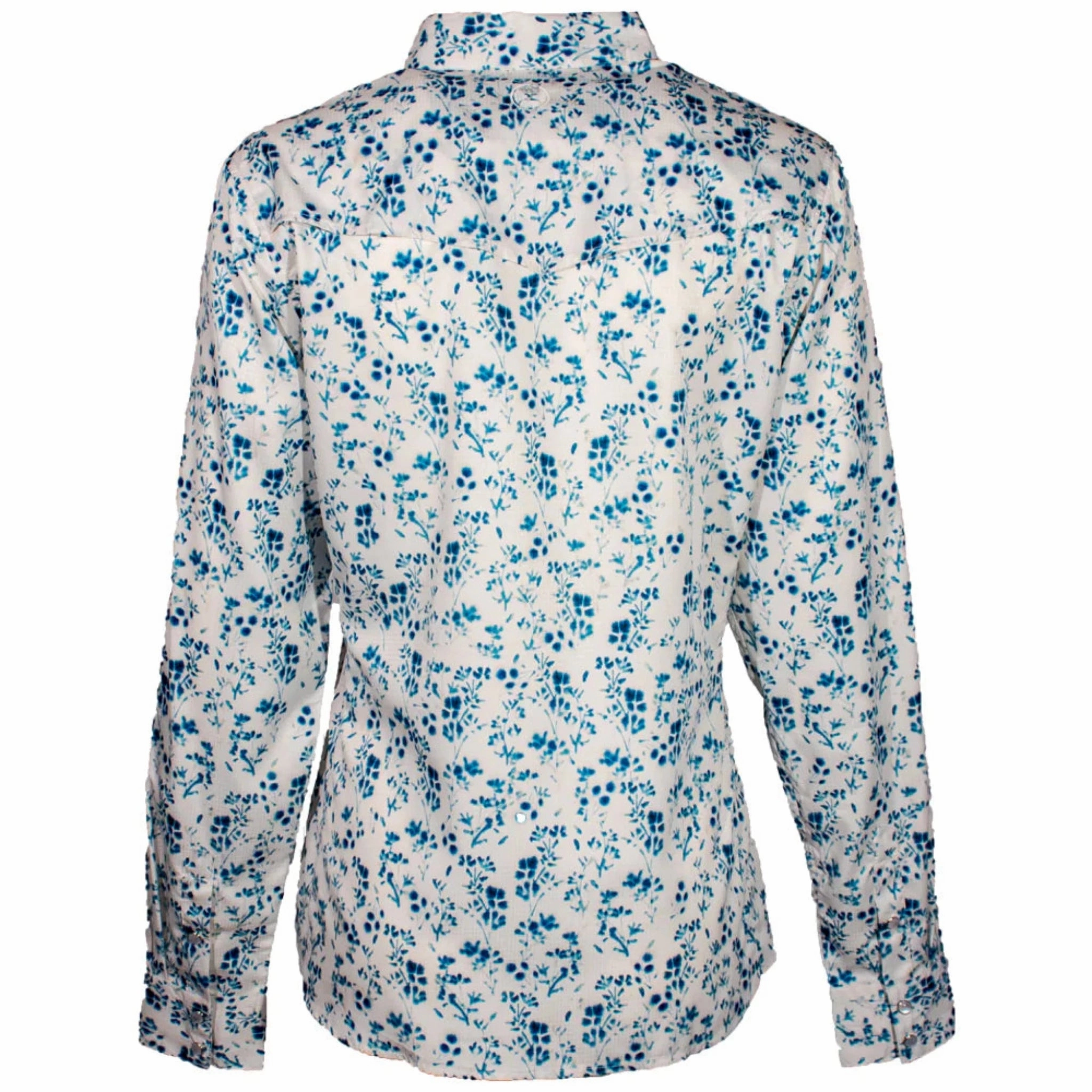 Hooey Women's SOL White Floral Shirt ColorfastMaterial FlexibleNeckline