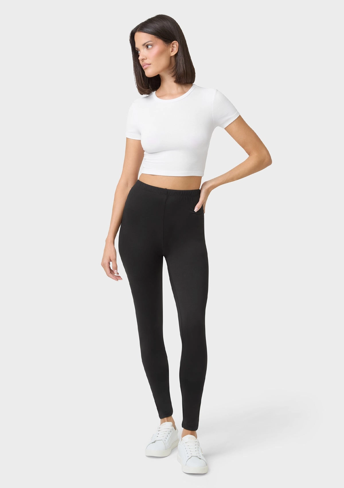 Tall High Waist Basic Leggings Dynamic Fit Squat Proof Summer Wear