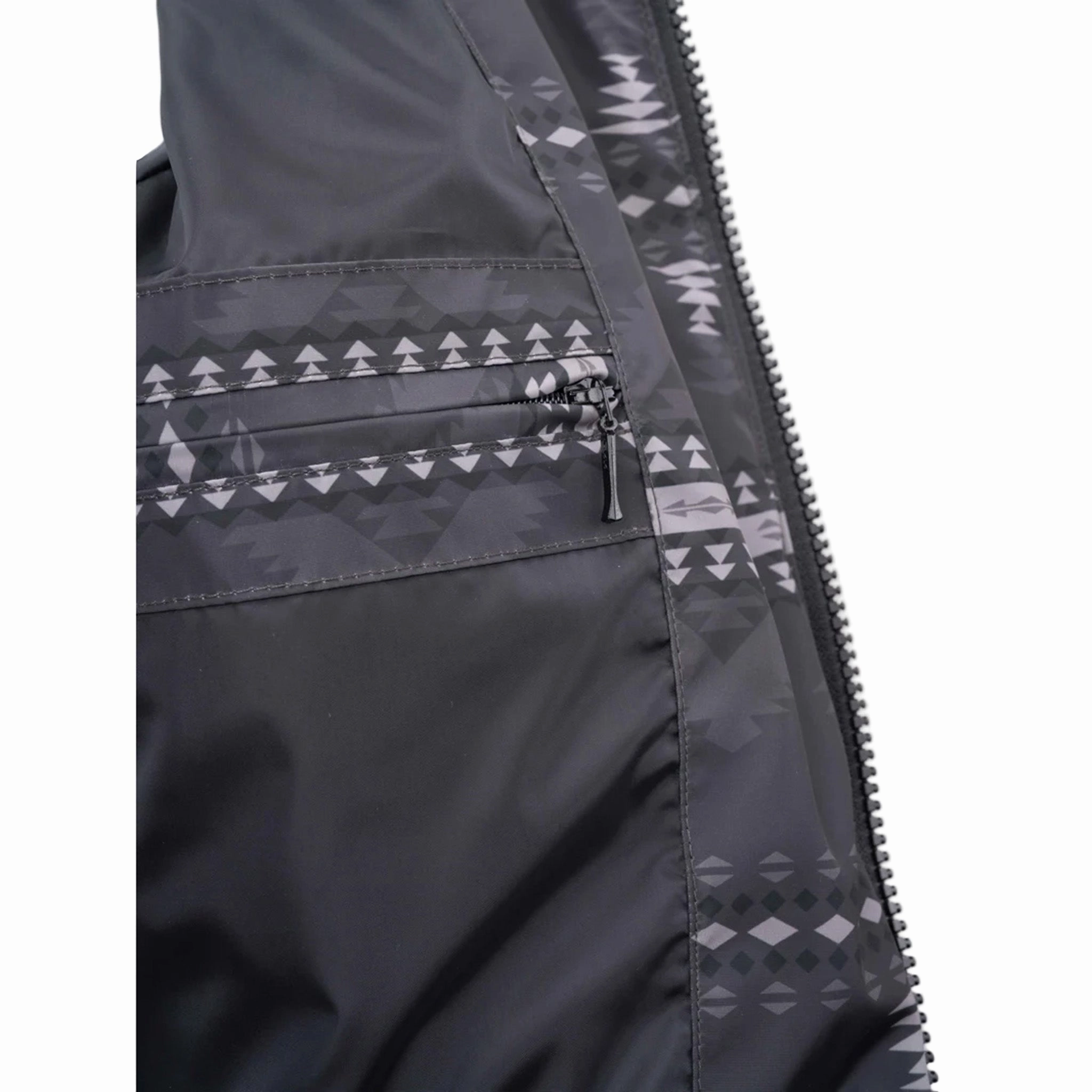 Lightweight Waterproof Jacket Sunday Walk Style Outback Women's Black and Gray Aztec Irma Puffer Jacket