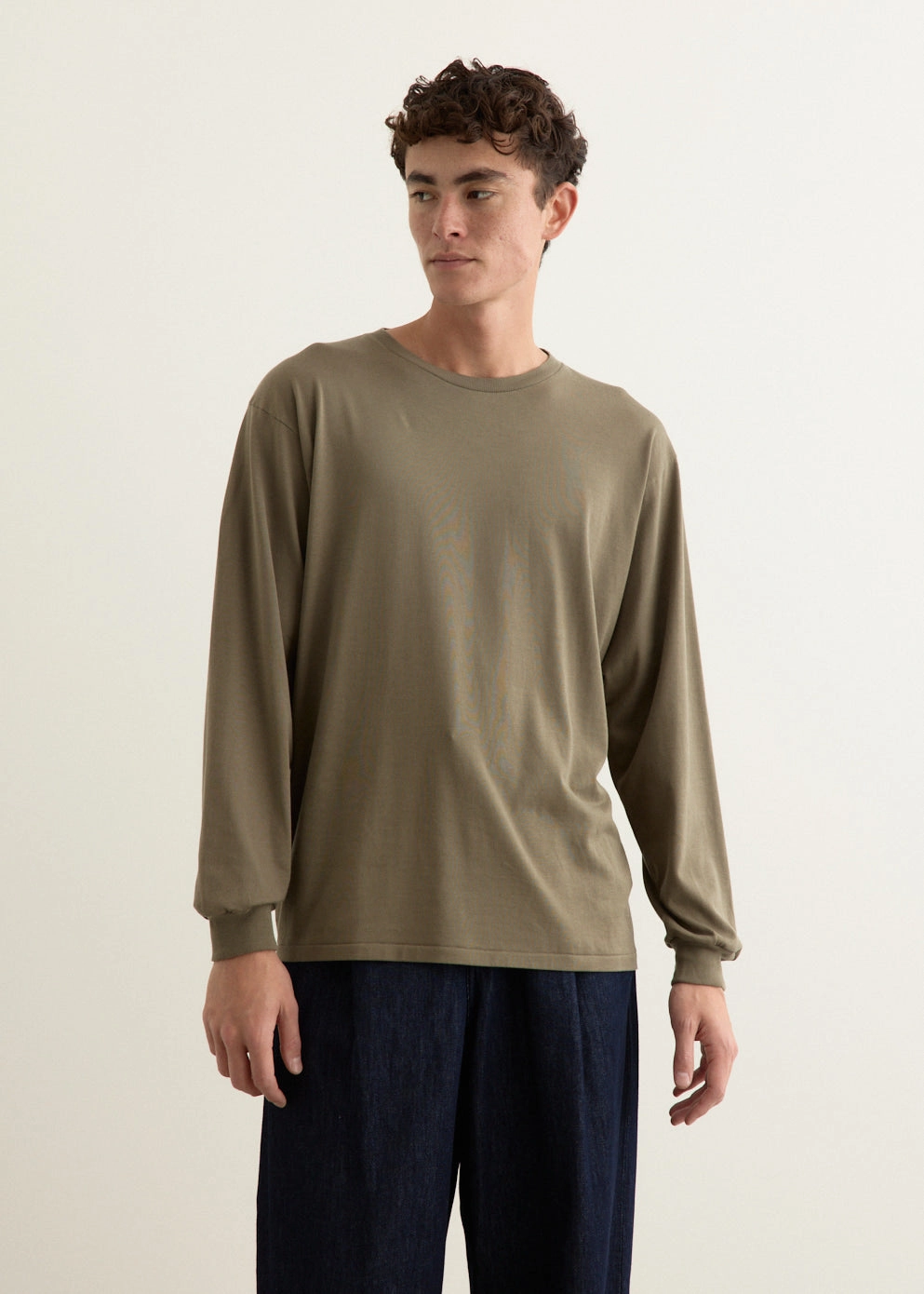 Classic timelessness Casual Layers Luster Plaiting Long Sleeve T-Shirt