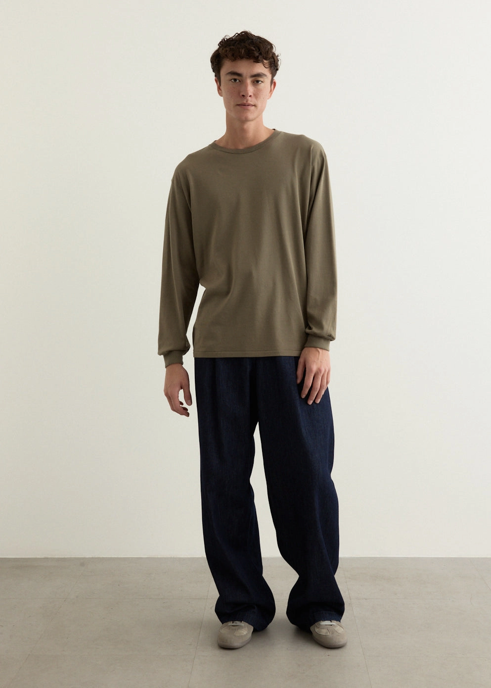 Comfort and Breathable Non Toxic Materials Luster Plaiting Long Sleeve T-Shirt