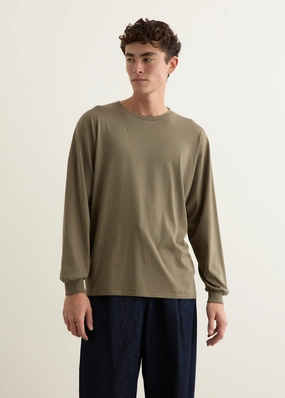 Classic timelessness Casual Layers Luster Plaiting Long Sleeve T-Shirt