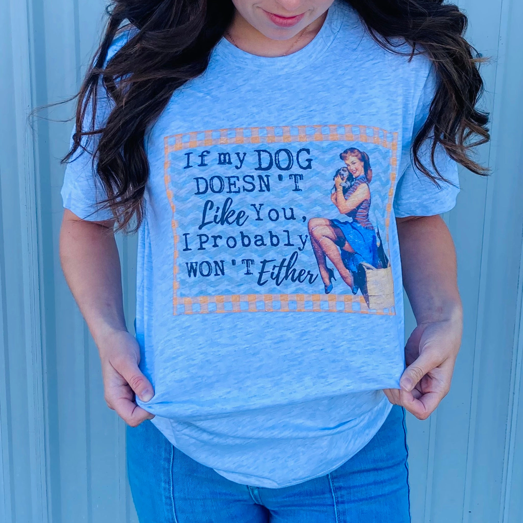 Circular Knit Technique If My Dog Likes You Tee