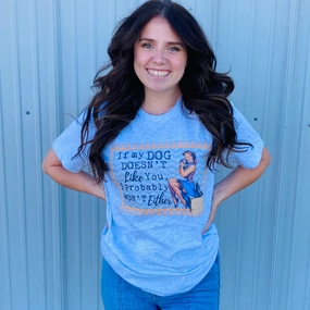 If My Dog Likes You Tee HighDurabilityWeave Stretch Knit Material