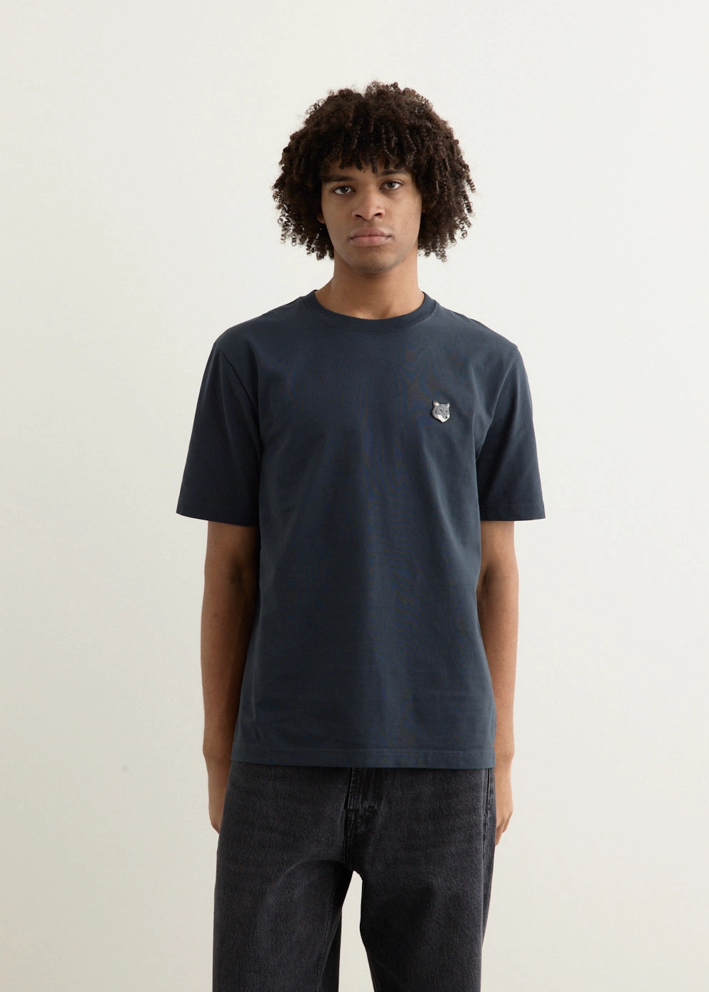 Grey Fox Head Patch Comfort T-Shirt Effortless Layer Vibrant Colors