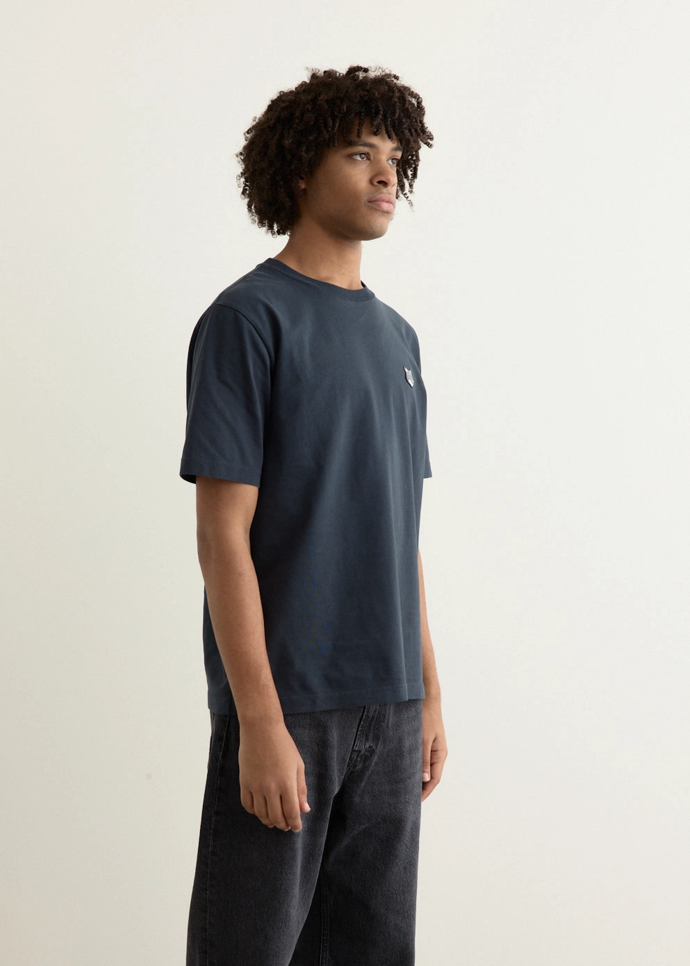 Holiday Style Modern Fit Grey Fox Head Patch Comfort T-Shirt