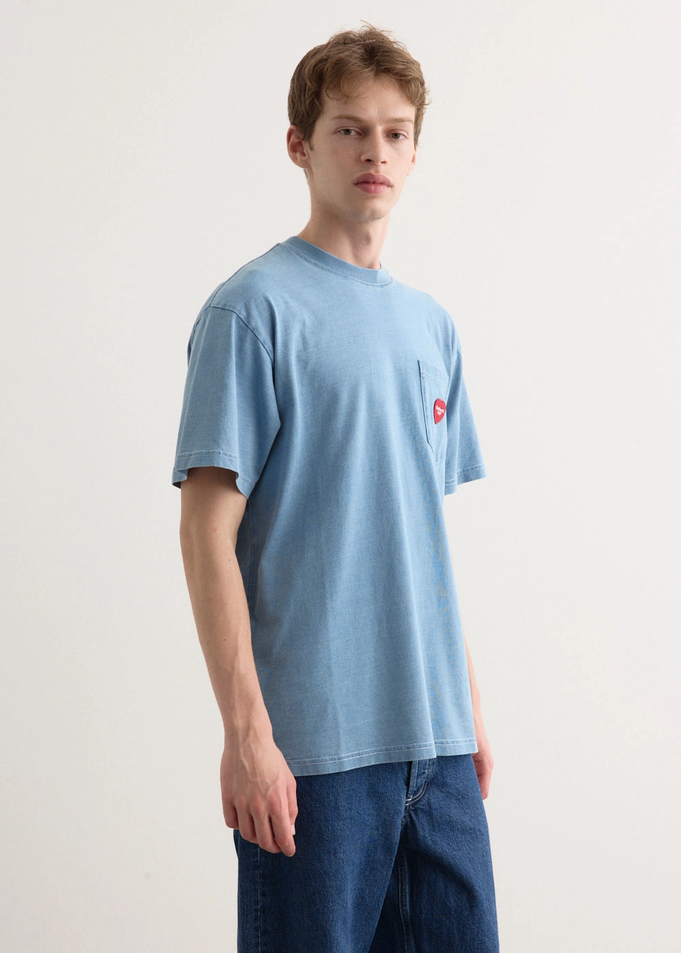 Ingo Pocket T-Shirt GarmentDyedTexture Plus size clothing