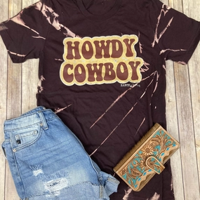 Built In Odor Control LowImpact Dye Process Howdy Cowboy Tie Dye Tee