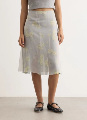 Iranee Skirt Chill Tones Slip Resistant Waistband