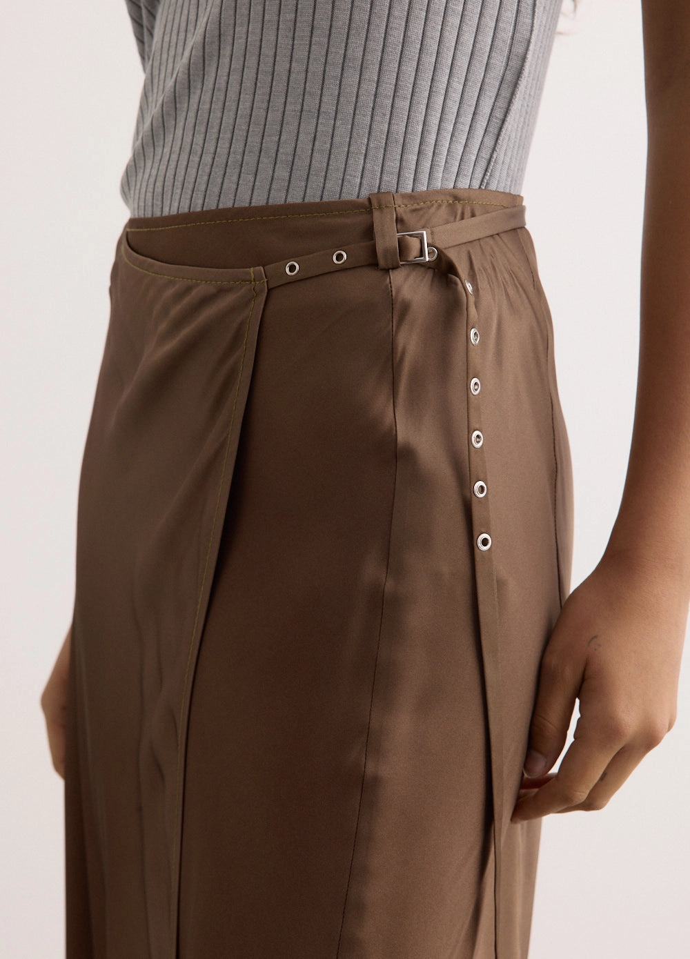 Statement Fashion Bamboo Fiber Ivana Satin Skirt