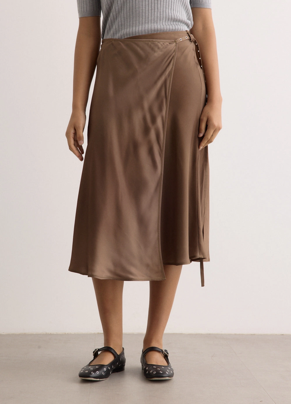 High Elasticity Material Ivana Satin Skirt