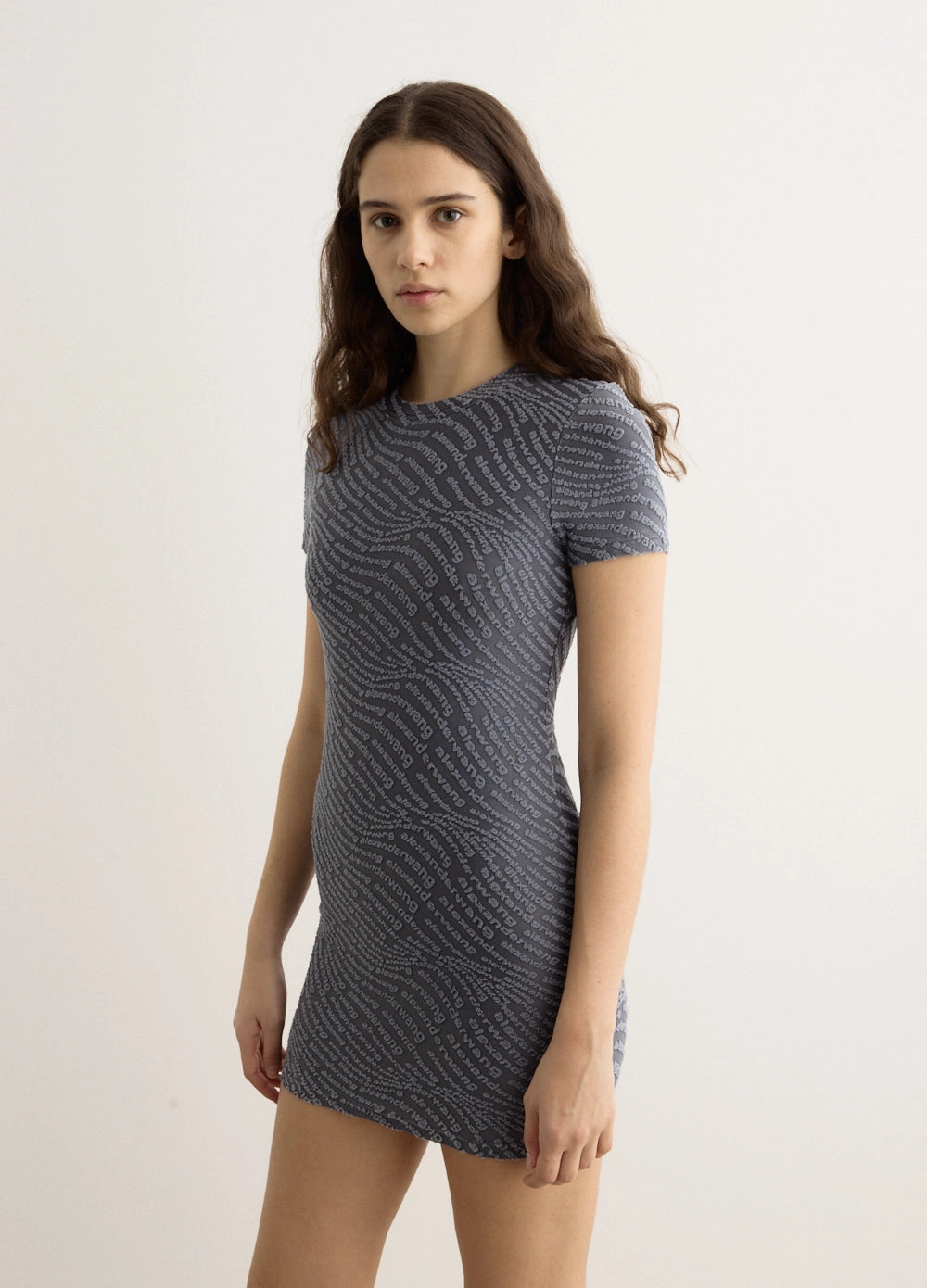 Jacquard Logo Mini Dress Chic Ensemble