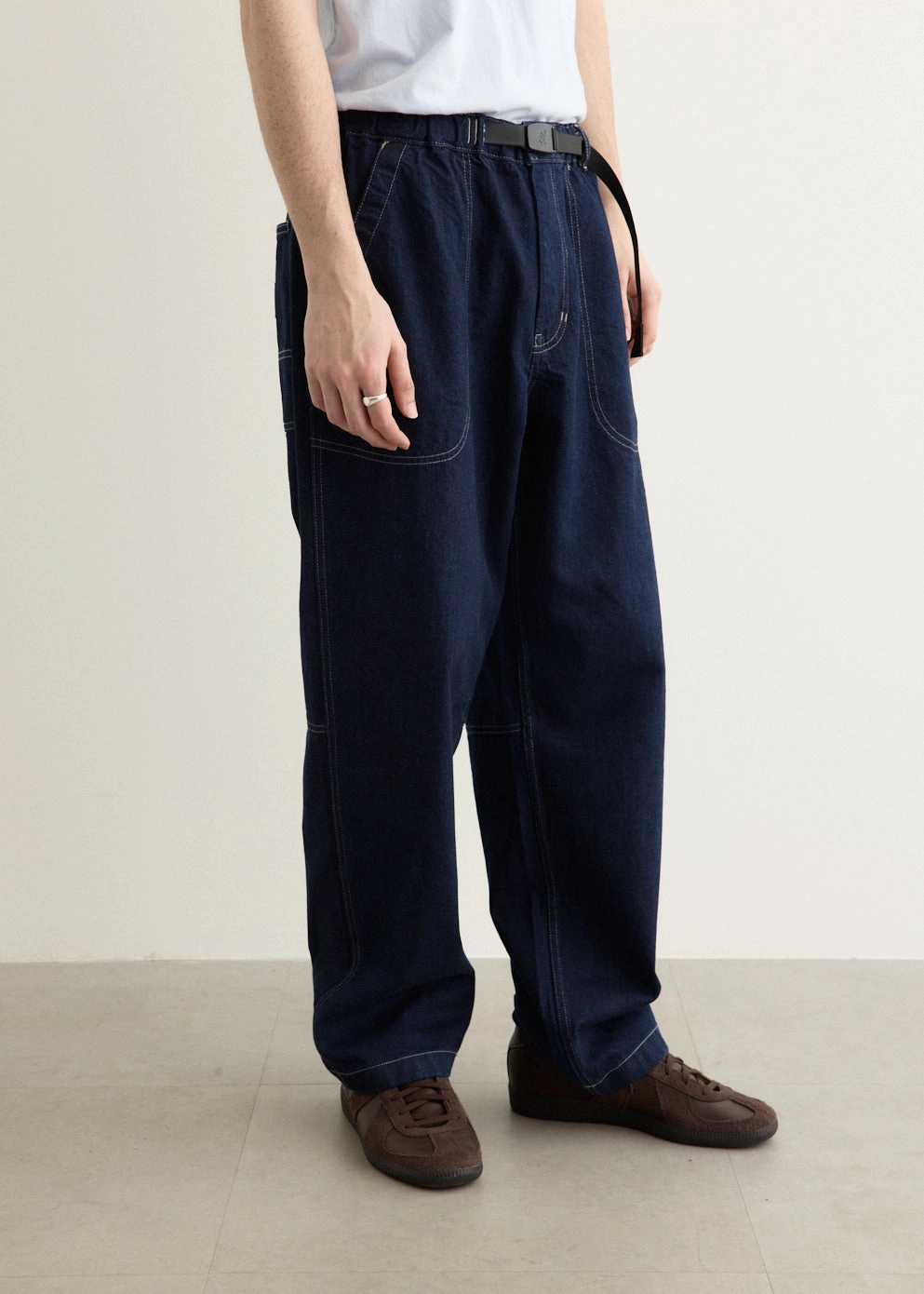 Japanese Slub Denim Pant Flex Wear Quick Move