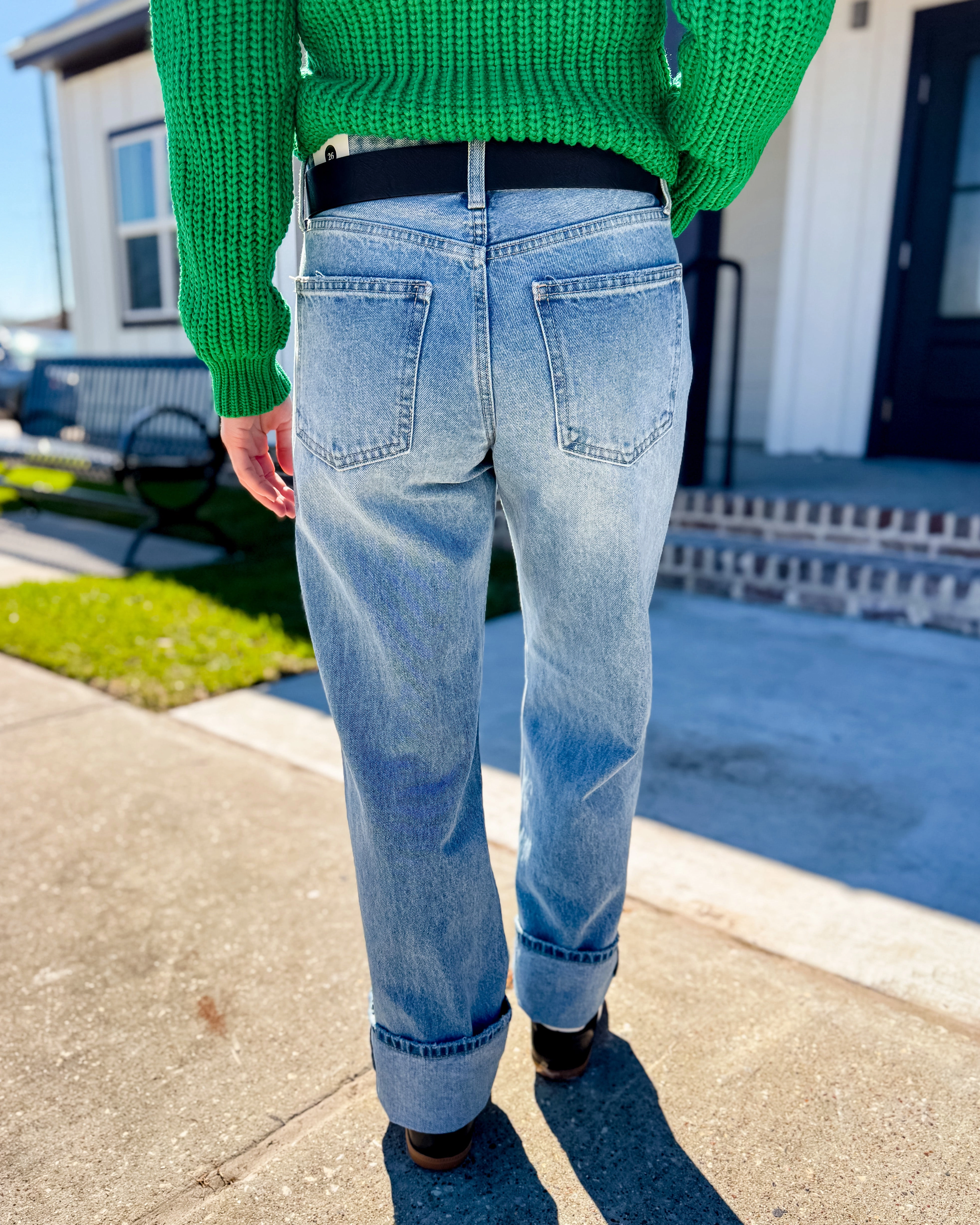 Loose Modern Minimalist Everyday Piece JBD Low Rise Relaxed Straight Leg Jean