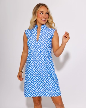 Jude Connally | Kristen Dress in Grand Key Cornflower Semi Casual Side Tie