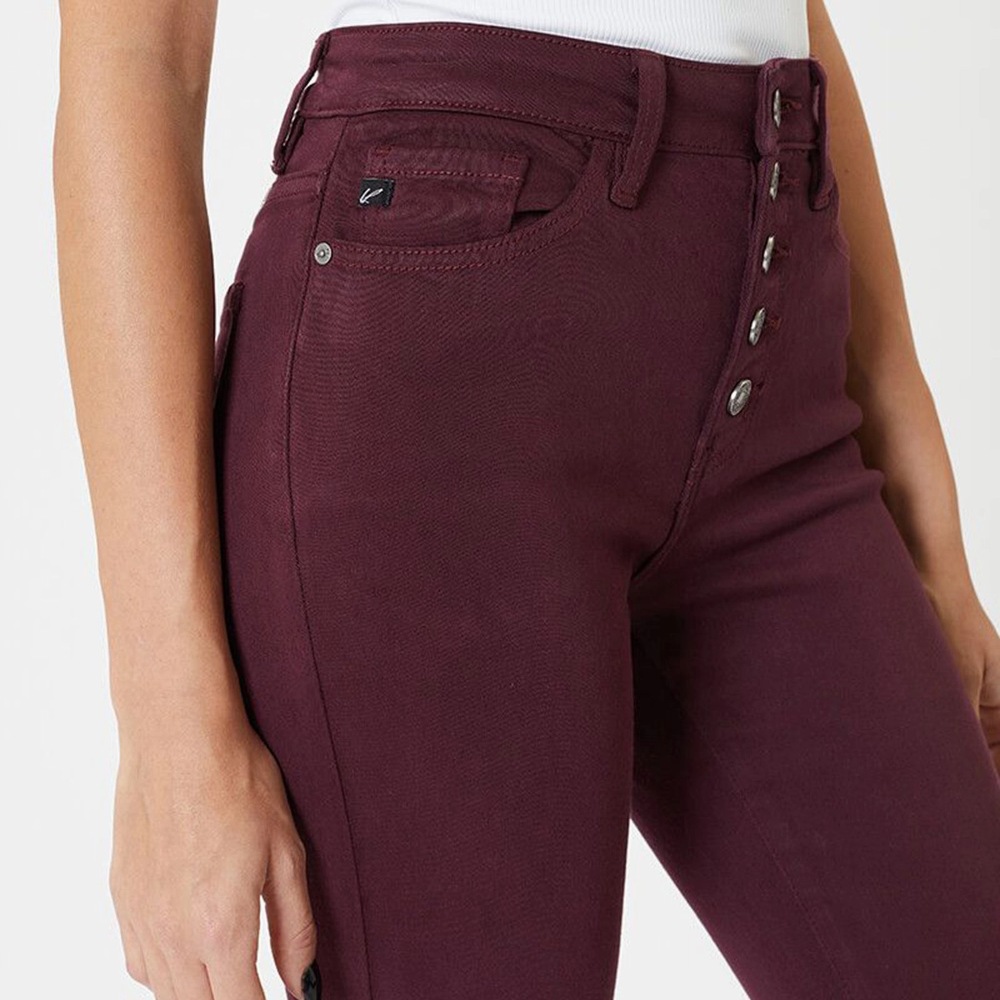 Abrasion Resistance Everyday Loose KanCan Burgundy High Rise Skinny Jean
