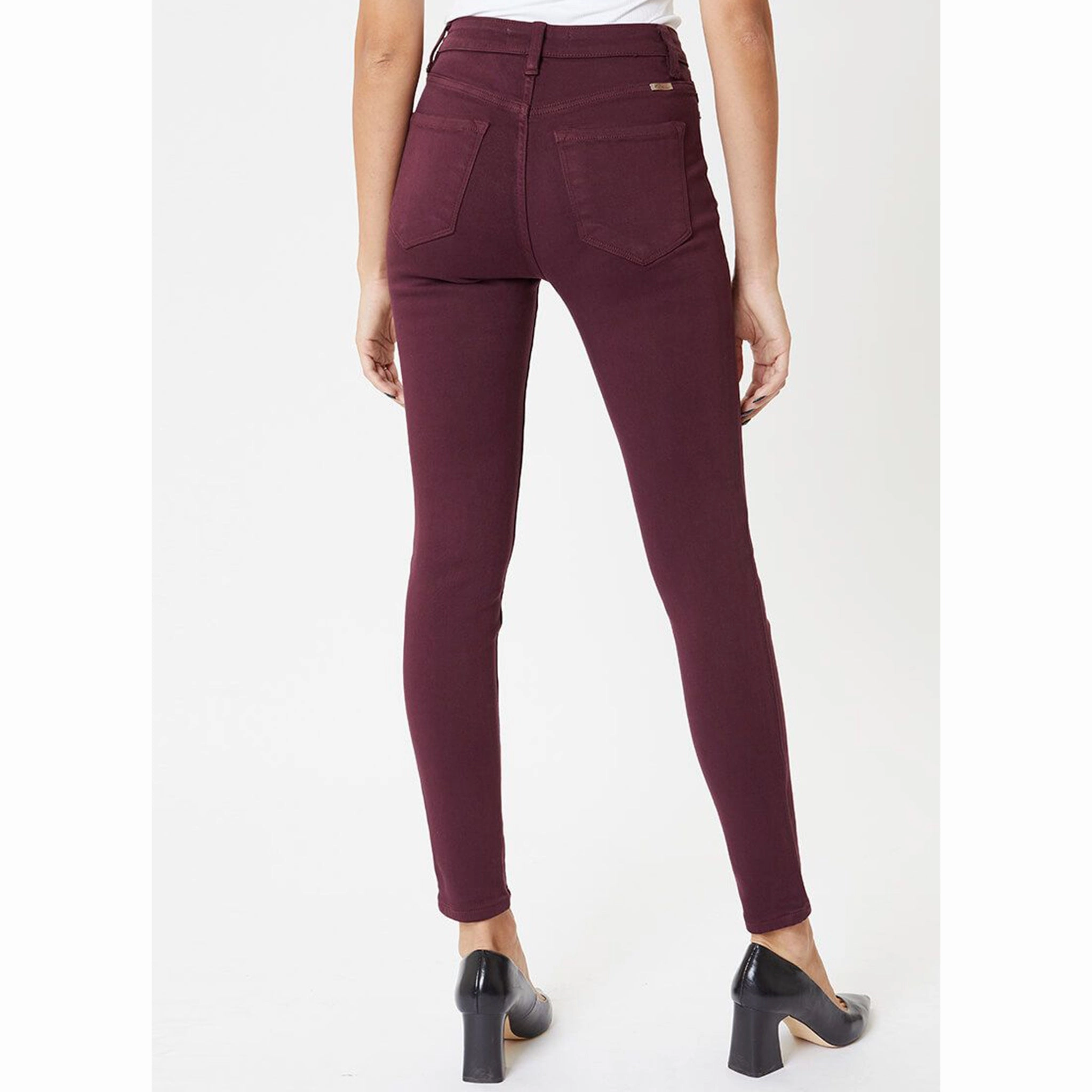 Weekend Warrior Earthy KanCan Burgundy High Rise Skinny Jean