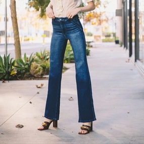 Easy Fashion classic clothing Kancan Dark Ultra High Slim Flare Jeans